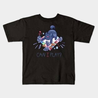 Board Game Interrupting Cat Kids T-Shirt